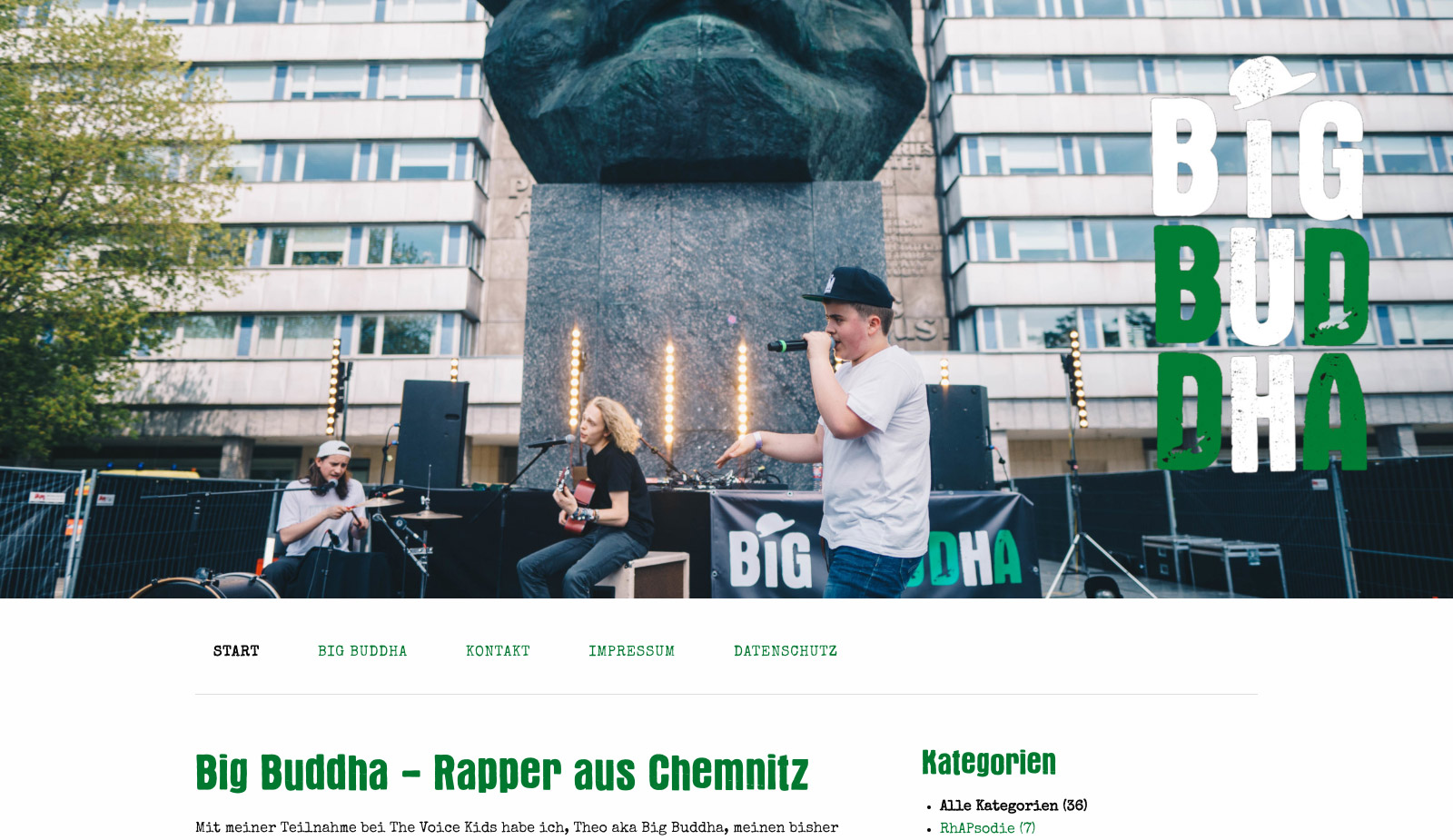 Website Big Buddha von transparent Werbeagentur Chemnitz