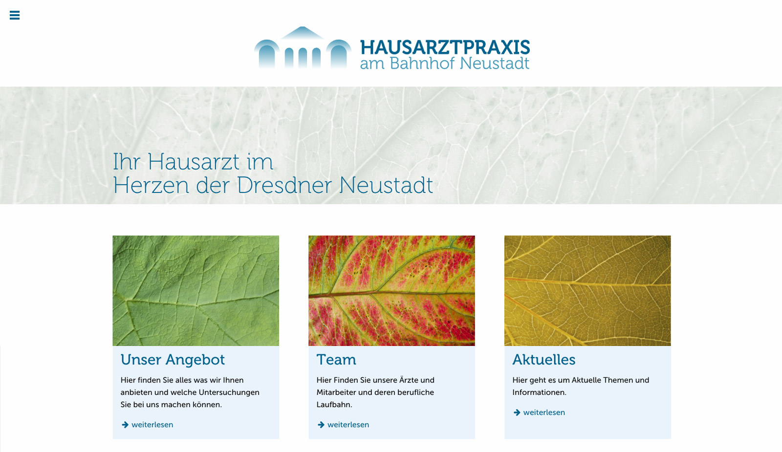 Website Hausarzt Bahnhof Neustadt von transparent Werbeagentur Chemnitz