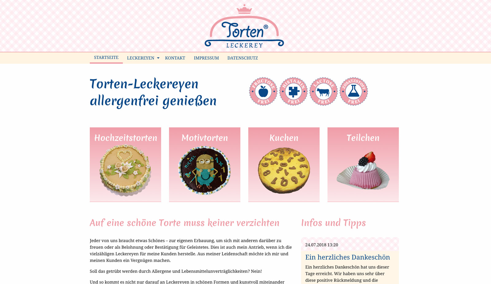 Website Tortenleckerey