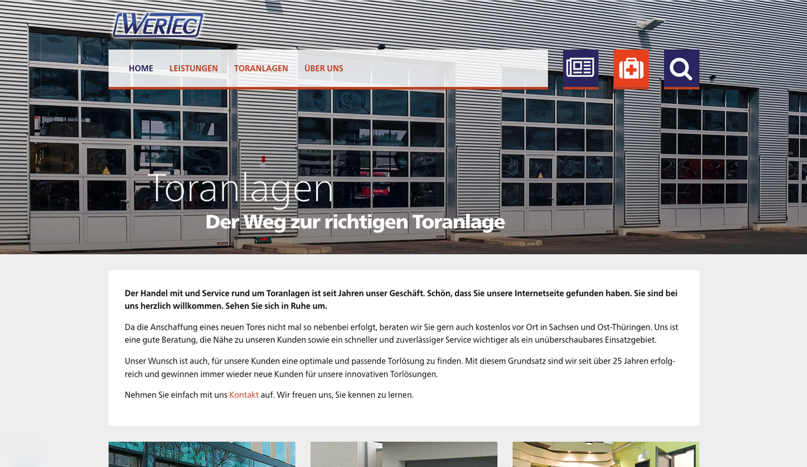Website Toranlagen-Profi von transparent Werbeagentur Chemnitz